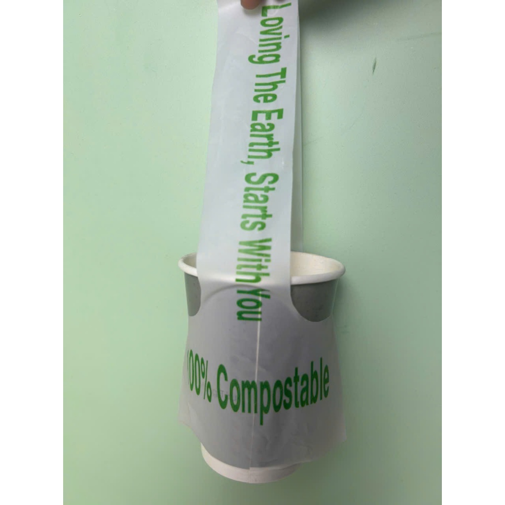 1kg túi chữ T sinh học Biogreen bảo vệ môi trường giành cho cà phê mang đi.