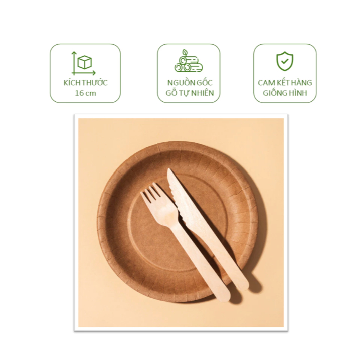 1000 thìa muỗng/ nĩa/ dao gỗ xuất khẩu Nhật dùng 1 lần dài 16cm dùng ăn bánh kem, kem, cafe