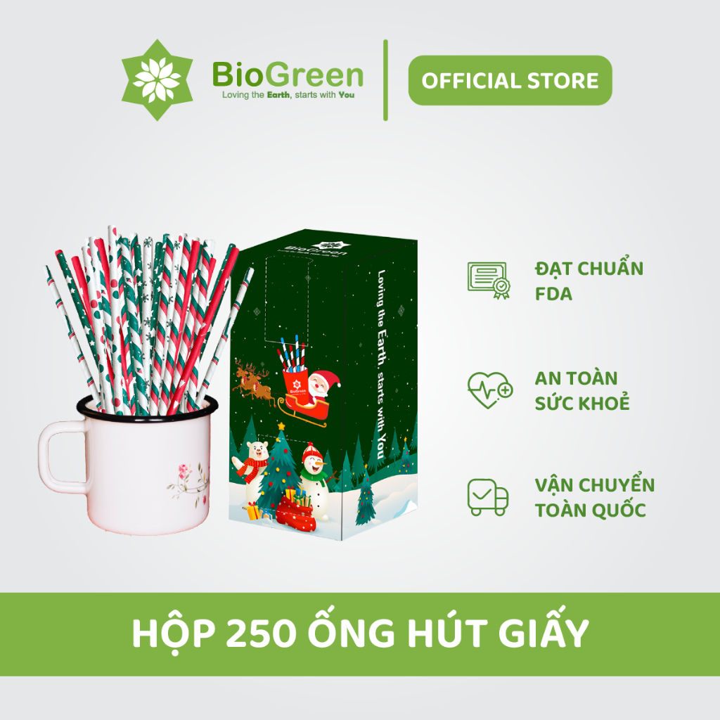 Hộp 250 PHI 6 ỐNG HÚT GIẤY/GẠO/BÃ MÍA/CỎ NHIỀU MÀU, TRẮNG NÂU,.. cho tiệc tùng