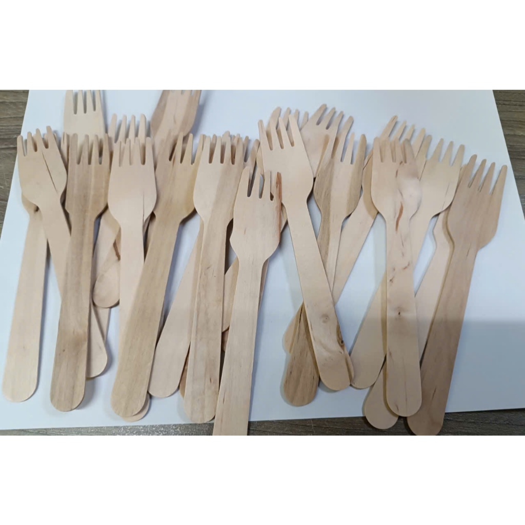 100 thìa muỗng/ nĩa/ dao gỗ xuất khẩu Nhật dùng 1 lần dài 16cm/ 11cm dùng ăn kem, bánh kem, cafe