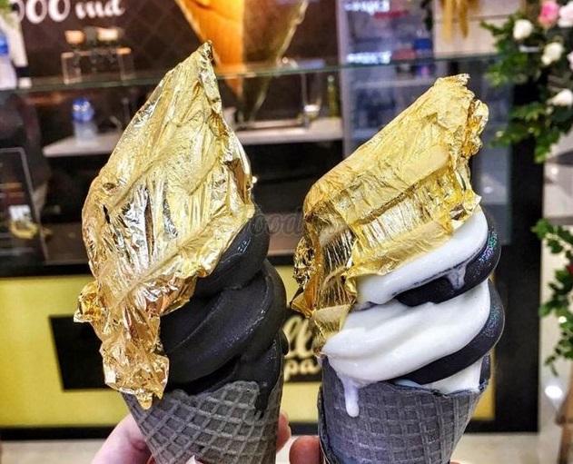 Đồ ăn dát vàng siêu sang chảnh