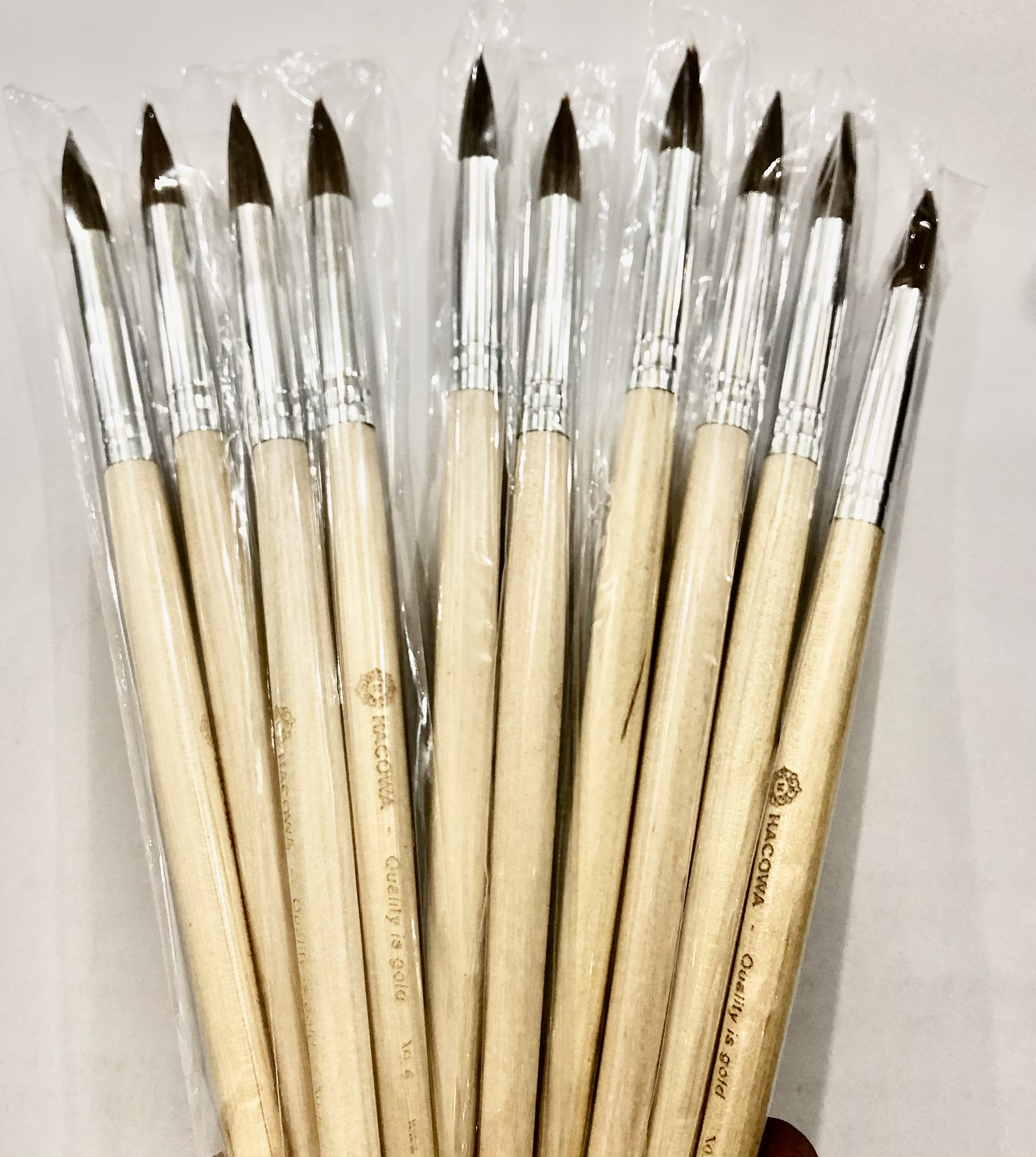 10 BÚT VẼ ĐẦU NHỌN CÁN TRẮNG S12