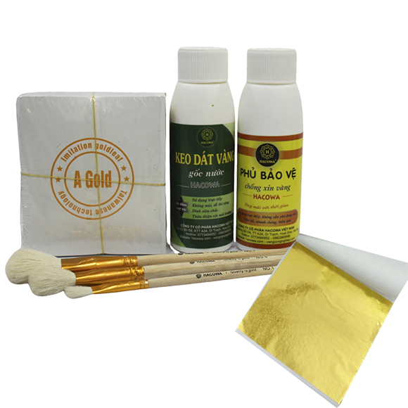 Combo trọn bộ dát vàng gốc nước - A gold