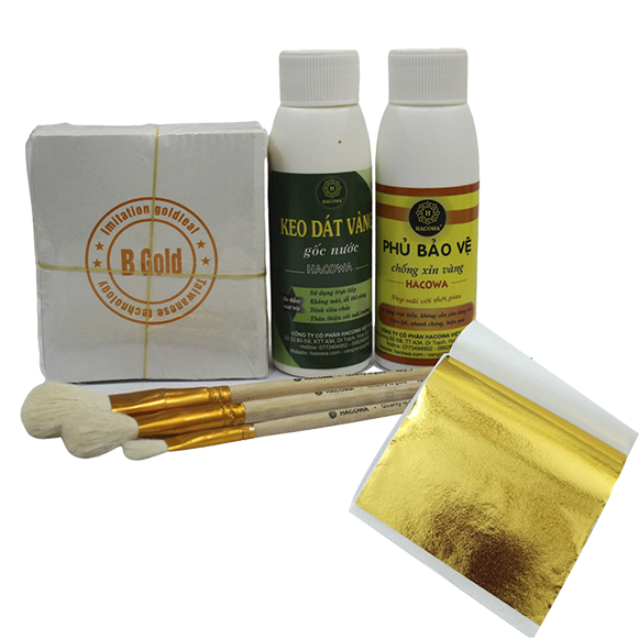 Combo trọn bộ dát vàng gốc nước- lá vàng B GOLD