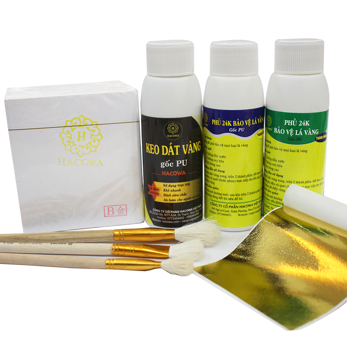 Combo dát vàng trên gỗ, kim loại - size trung