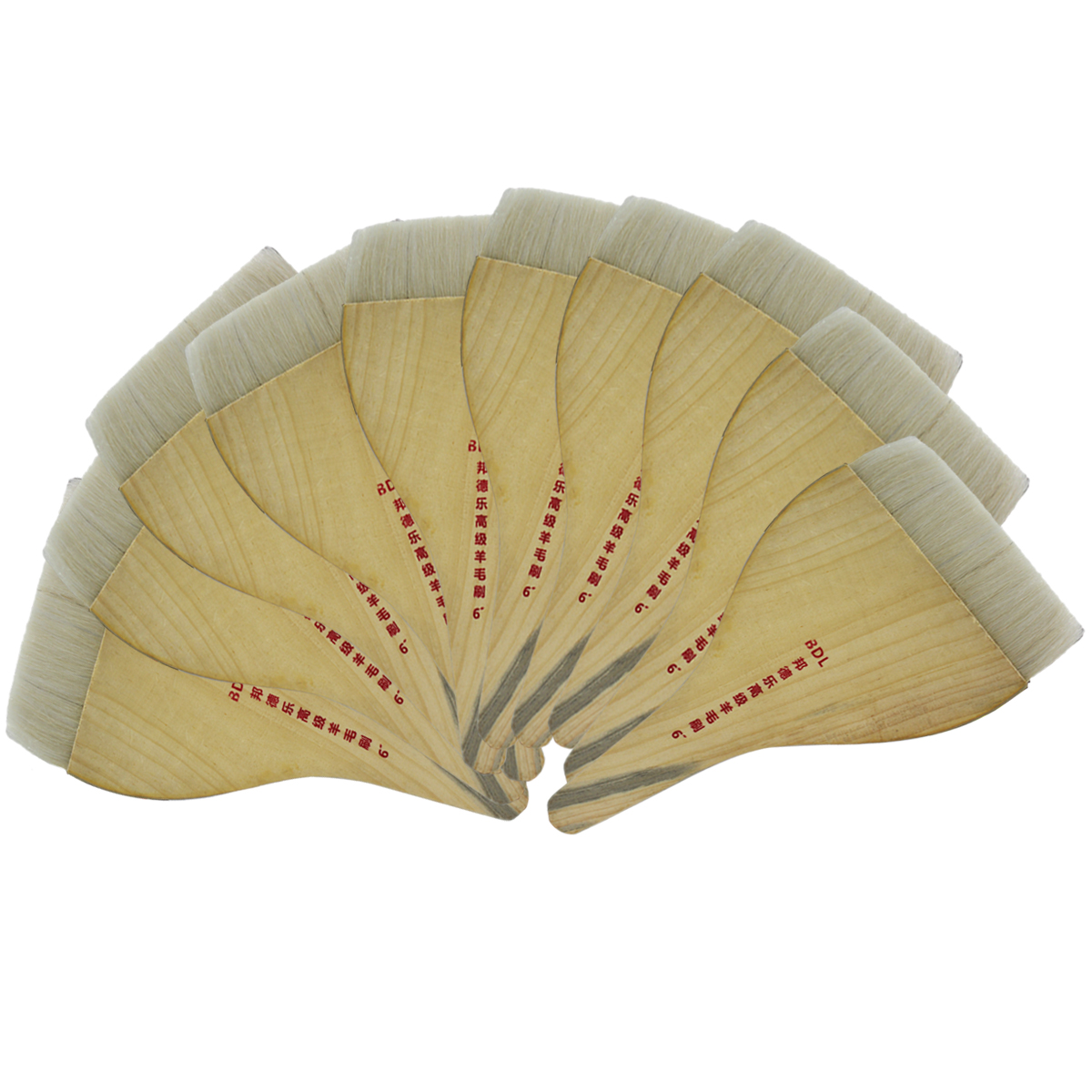 10 chổi lông dê tổng hợp đầu bằng S6'' (15cm)