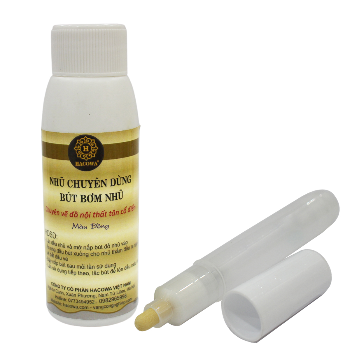 Nhũ đồng vẽ đồ nội thất tân cổ điển (100ml)