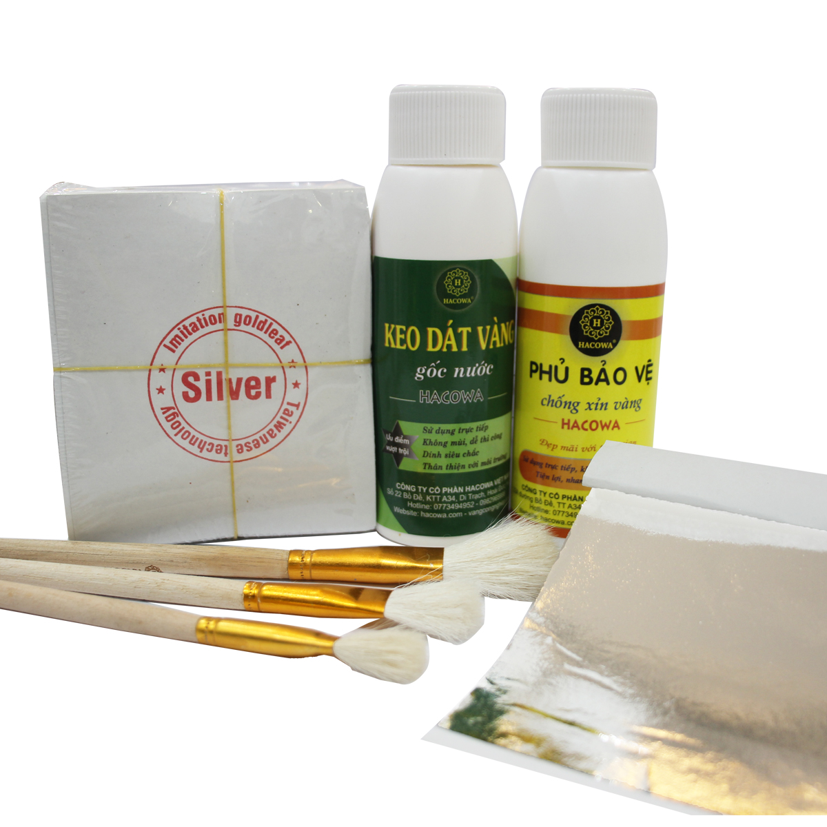 Combo trọn bộ dát bạc - Siver