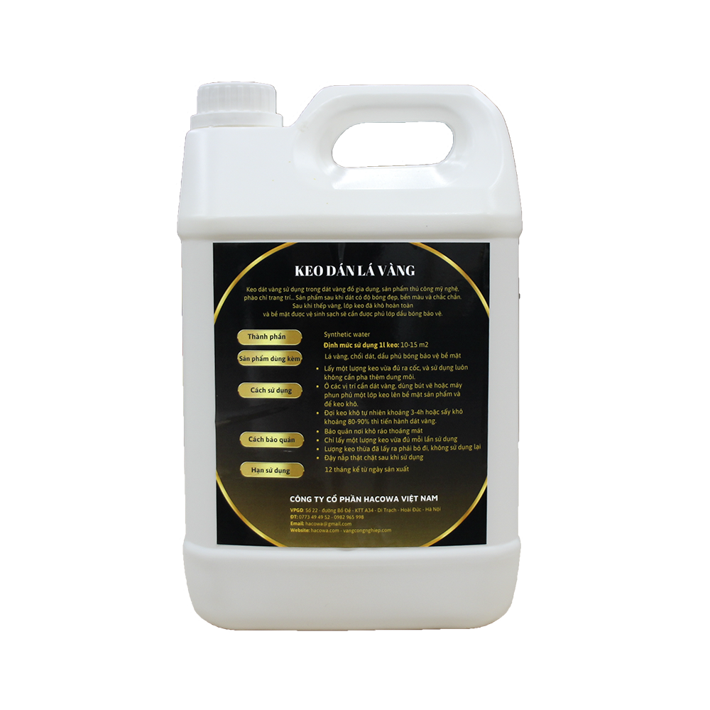 5 lít keo dát vàng Hacowa ( màu vàng)