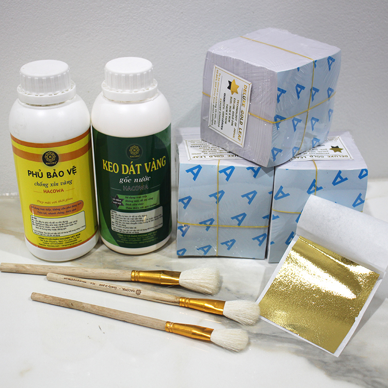 Combo 3000 lá A Nhật kèm đủ phụ kiện dát hoa quả, thạch cao, xi măng