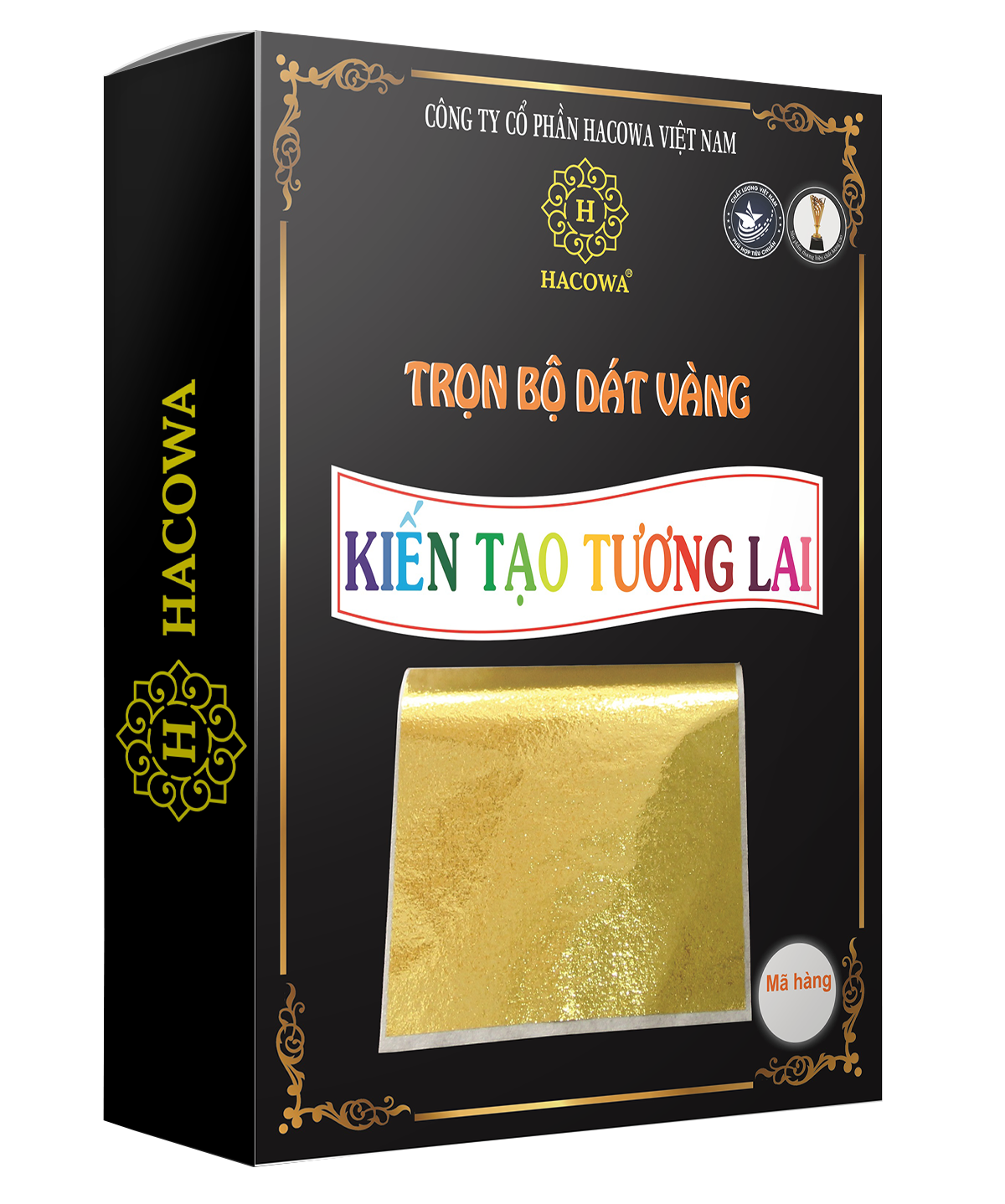 Combo 100 lá vàng dát đồ gỗ, kim loại keo 24K mini