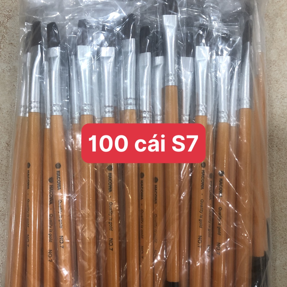 100 bút cán vàng đầu bằng S7
