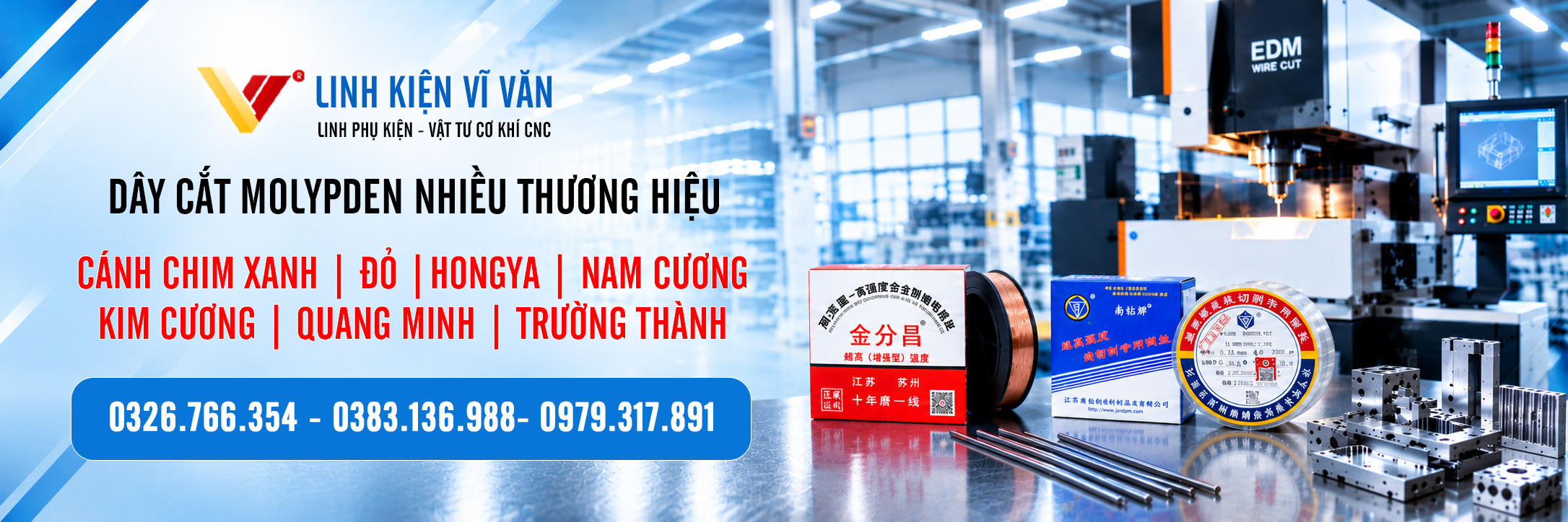 DÂY CẮT MOLYPDEN CHÍNH HÃNG | LINH KIỆN MÁY CẮT DÂY VĨ VĂN HÀ NỘI