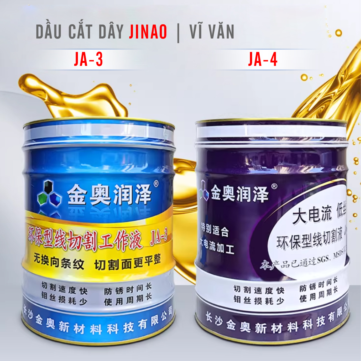 Dầu cắt dây JA-3 & JA-4 chính hãng Jinao chính hãng | Vĩ Văn