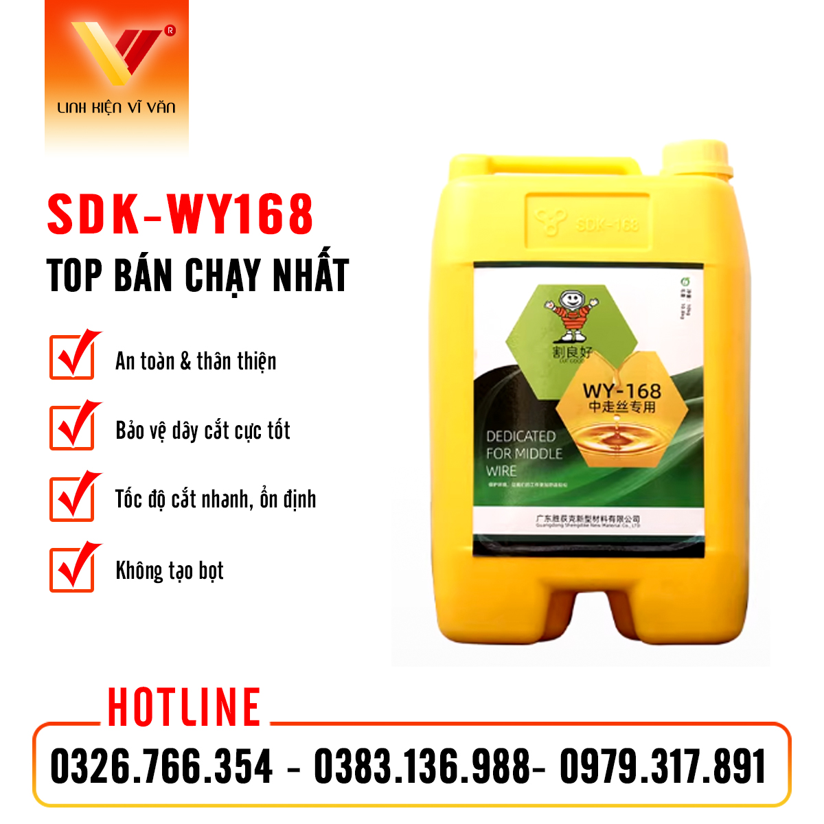 Dầu cắt dây SDK-A8 chính hãng 10Kg | Vĩ Văn