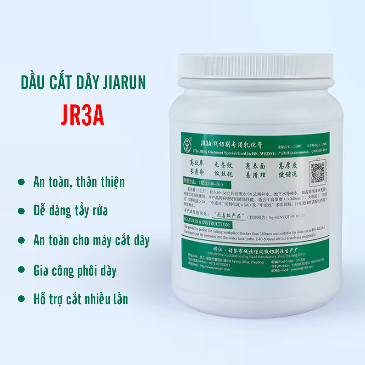 Dầu cắt dây JR3A với nhiều ưu điểm ưu việt | Vĩ Văn