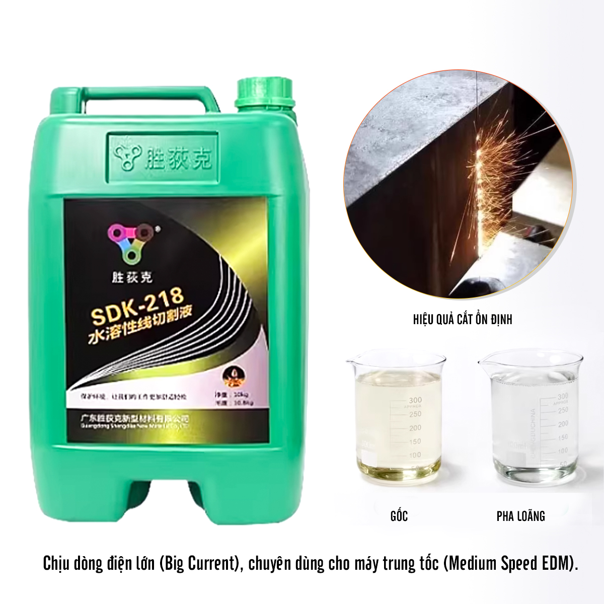 Dung dịch cắt SDK-218 dạng lỏng dễ tan trong nước