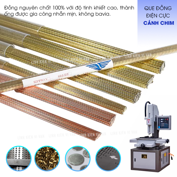 Que đồng điện cực Cánh Chim Ø2.5mm đóng gói 30Pcs