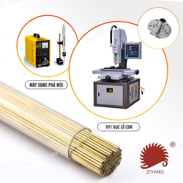 Que đồng điện cực ZIYANG cho máy đục lỗ EDM | Vĩ Văn