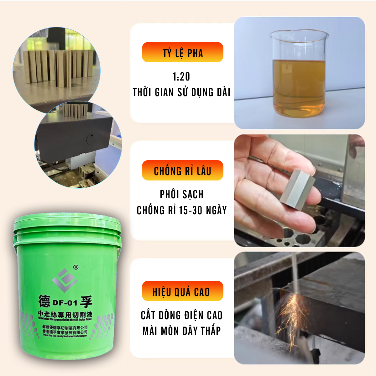 Tỷ lệ pha dầu DF-01 tiết kiệm, hiệu quả kinh tế cao