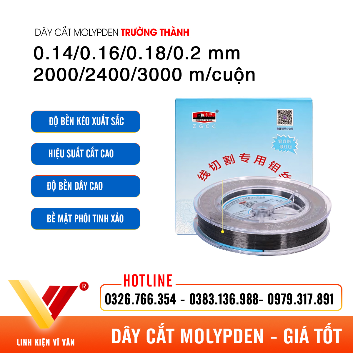 Dây cắt Molypden Trường Thành với nhiều ưu điểm