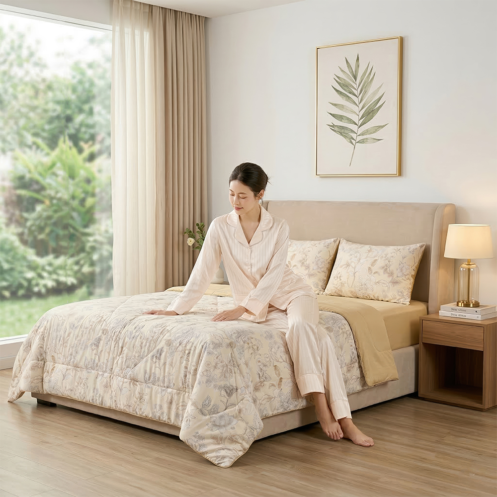 Bộ Chăn Ga Gối 100% Tencel 300T ETP08