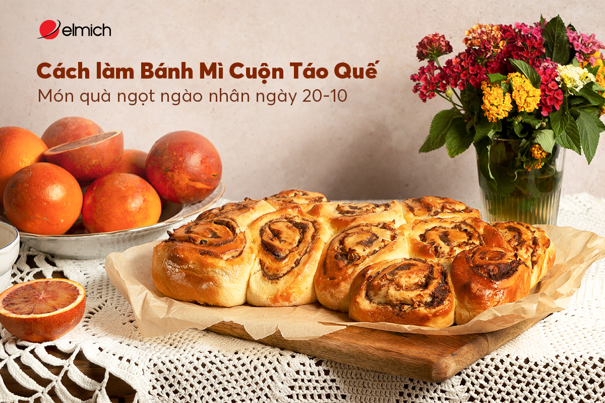 Cách làm bánh mì cuộn táo quế - món quà ngọt ngào nhân ngày 20-10
