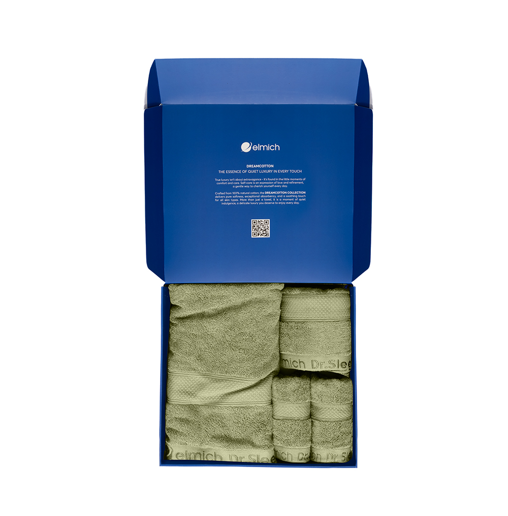 Bộ 4 Khăn 100% Cotton Cao Cấp Elmich Dr.Sleep