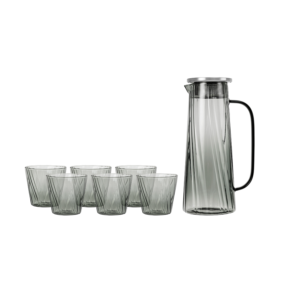 Bộ bình nước thủy tinh kèm 6 cốc Elmich EL3135