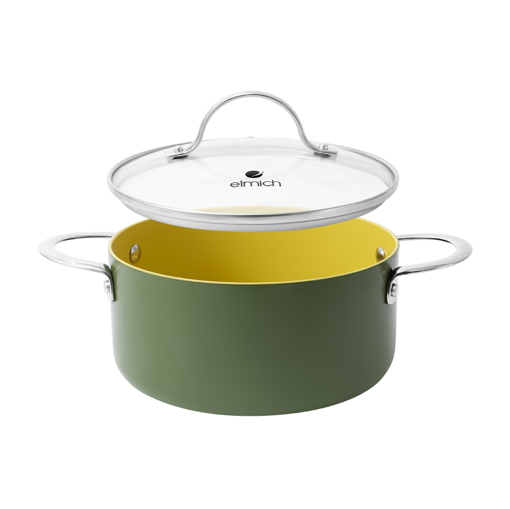 Bộ nồi chống dính Ceramic Elmich Olive classic EL5242OV03 Size 18,20,24cm