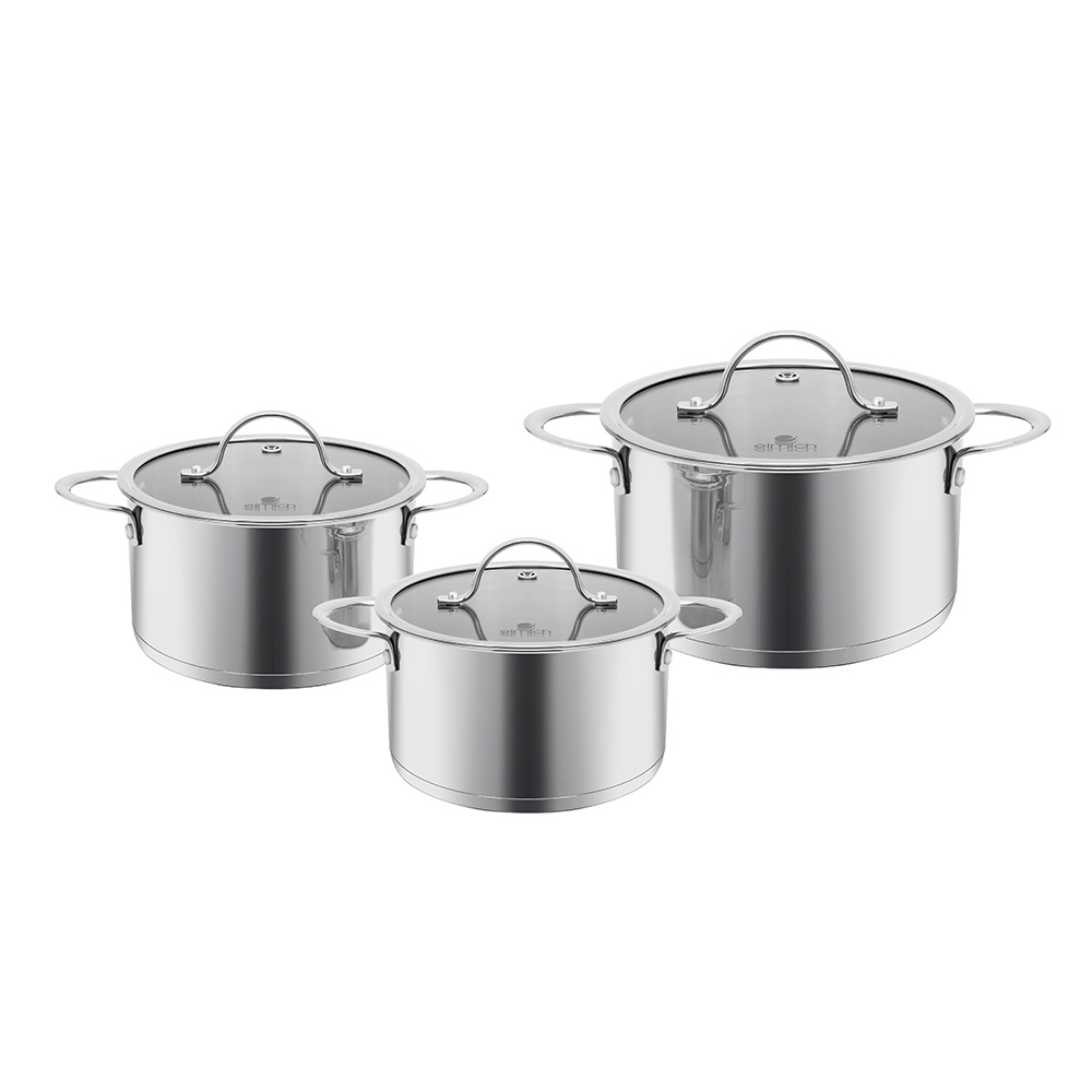 Bộ nồi Inox 304 Impact bonding EL-2480 Size 16, 20, 24cm