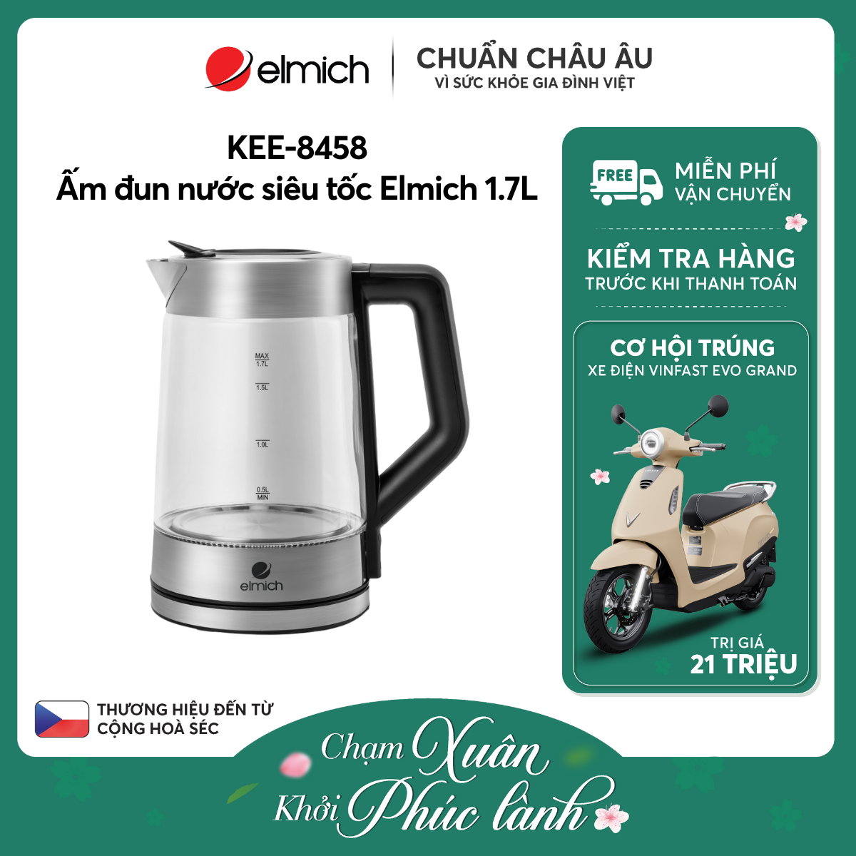 Ấm đun nước siêu tốc KEE-8458