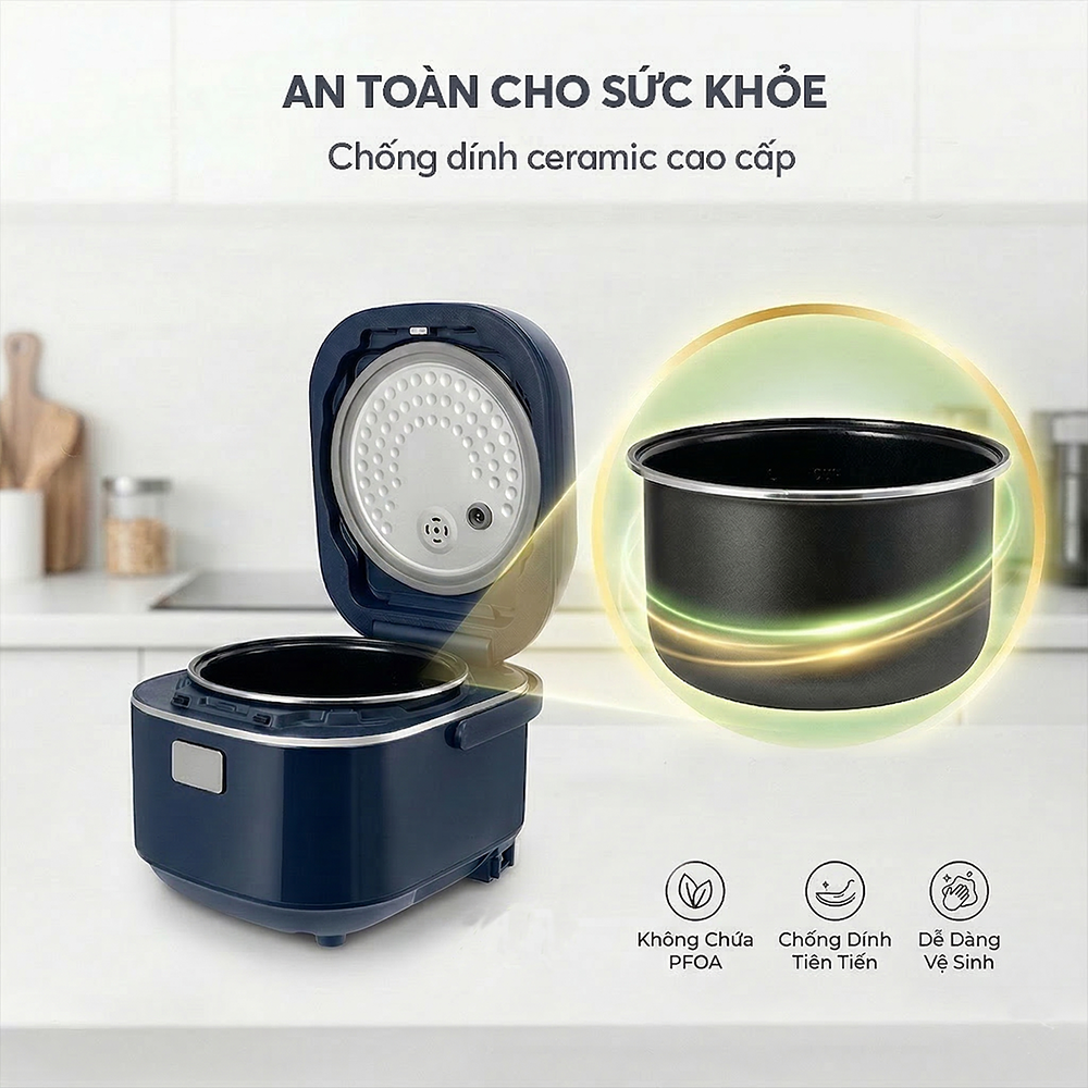 Nồi cơm điện tử Elmich RCE9362 dung tích 1,5L