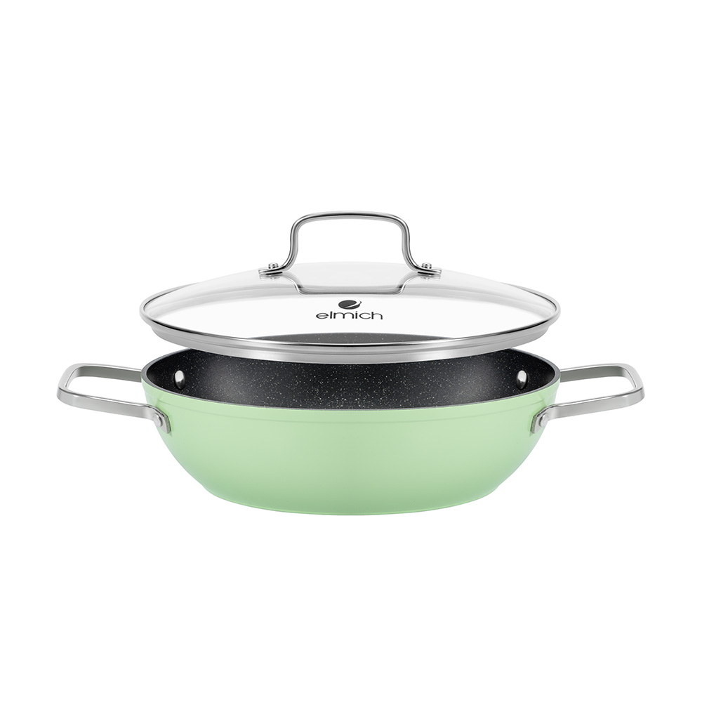 Nồi lẩu chống dính vân đá Elmich El-5553GY28 size 28cm