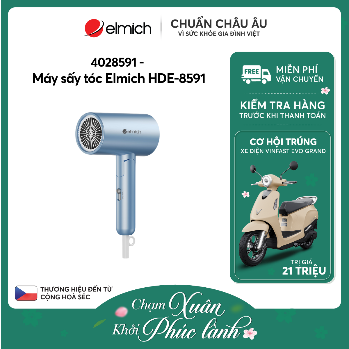 Máy sấy tóc  Elmich HDE-8591