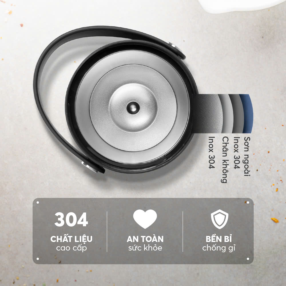 Hộp cơm giữ nhiệt inox 304 Elmich EL8302 dung tích 1.7L