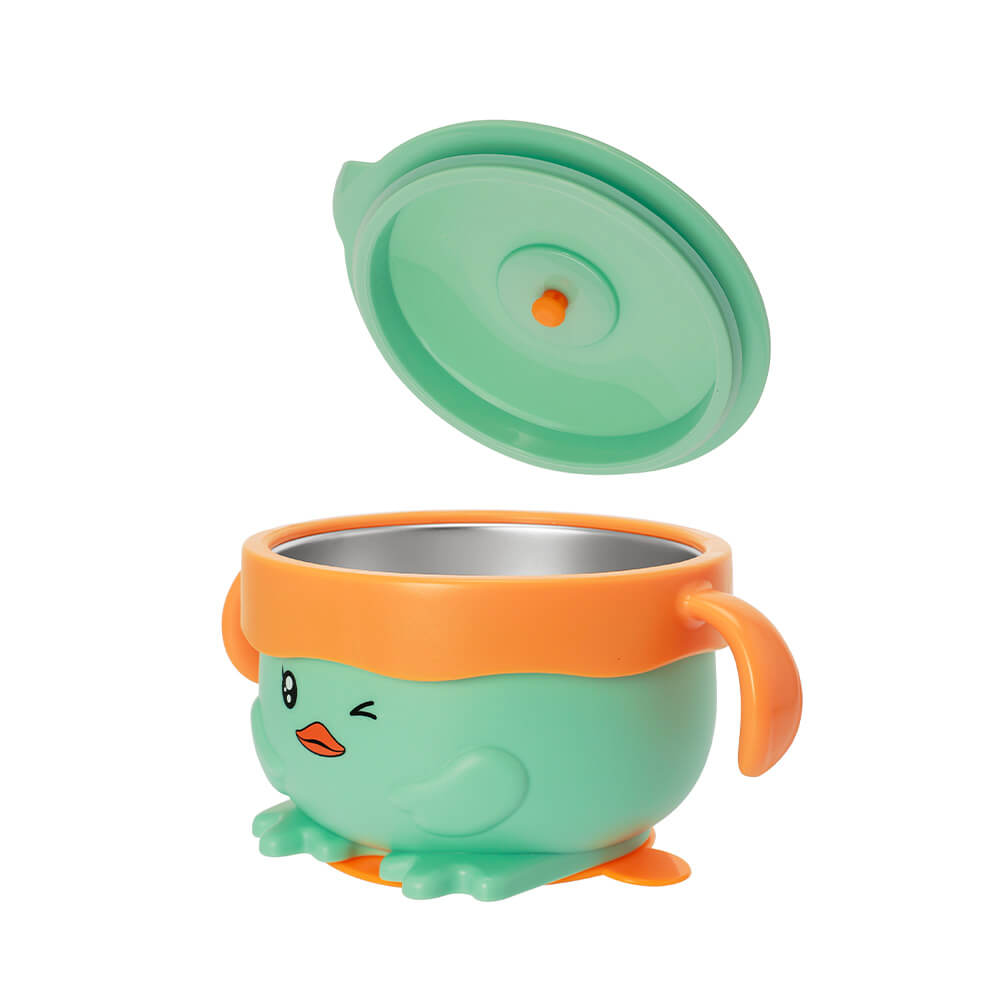 Bát ăn cho trẻ em hình vịt, inox 316 Elmich 0008VIT