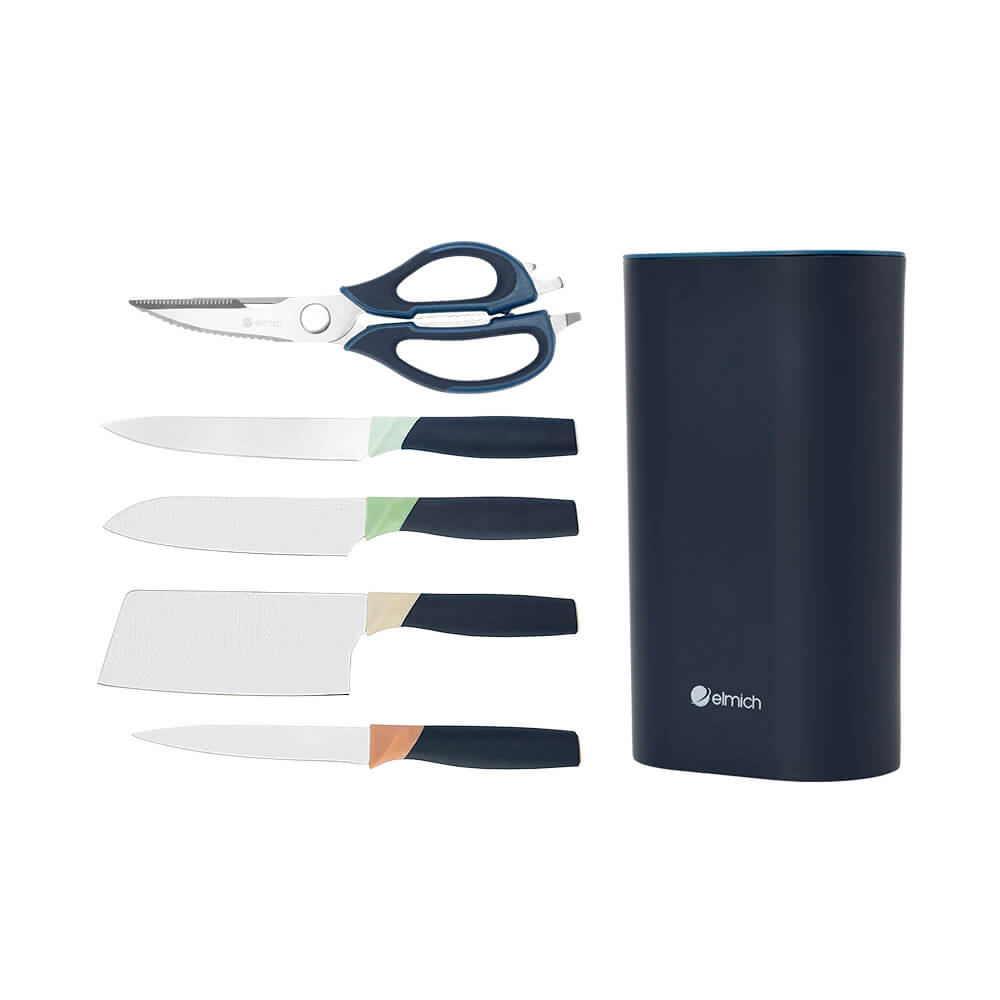 Bộ dao kéo inox 5 món kèm hộp đựng Elmich EL8404