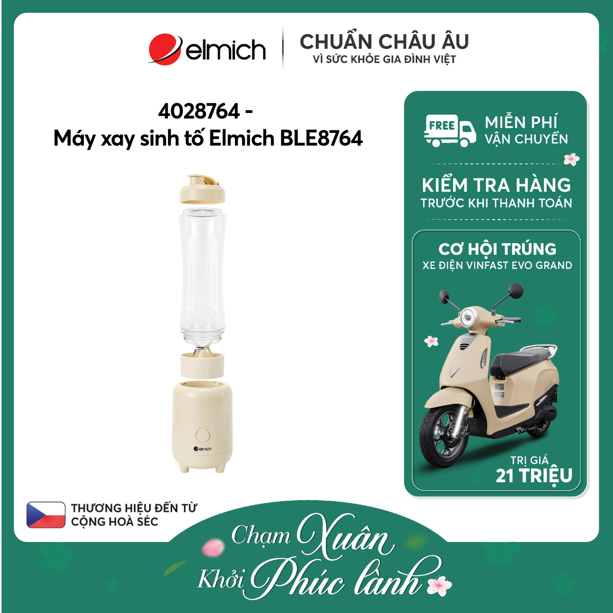 Máy xay sinh tố Elmich BLE8764 - 4028764
