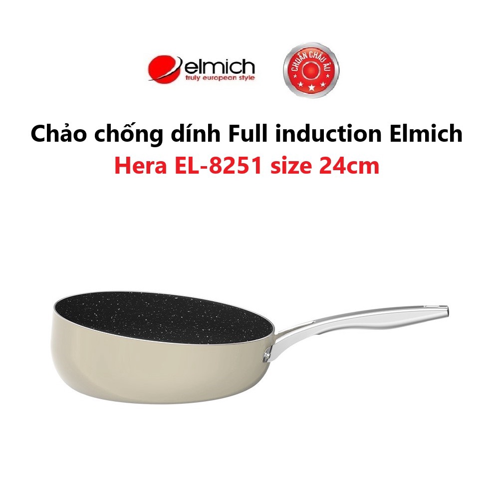 Chảo nghiêng chống dính Full induction Elmich Hera