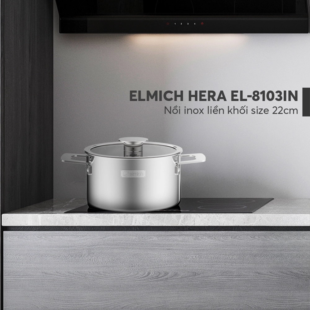Nồi inox liền khối Elmich Hera EL-8103IN size 22cm