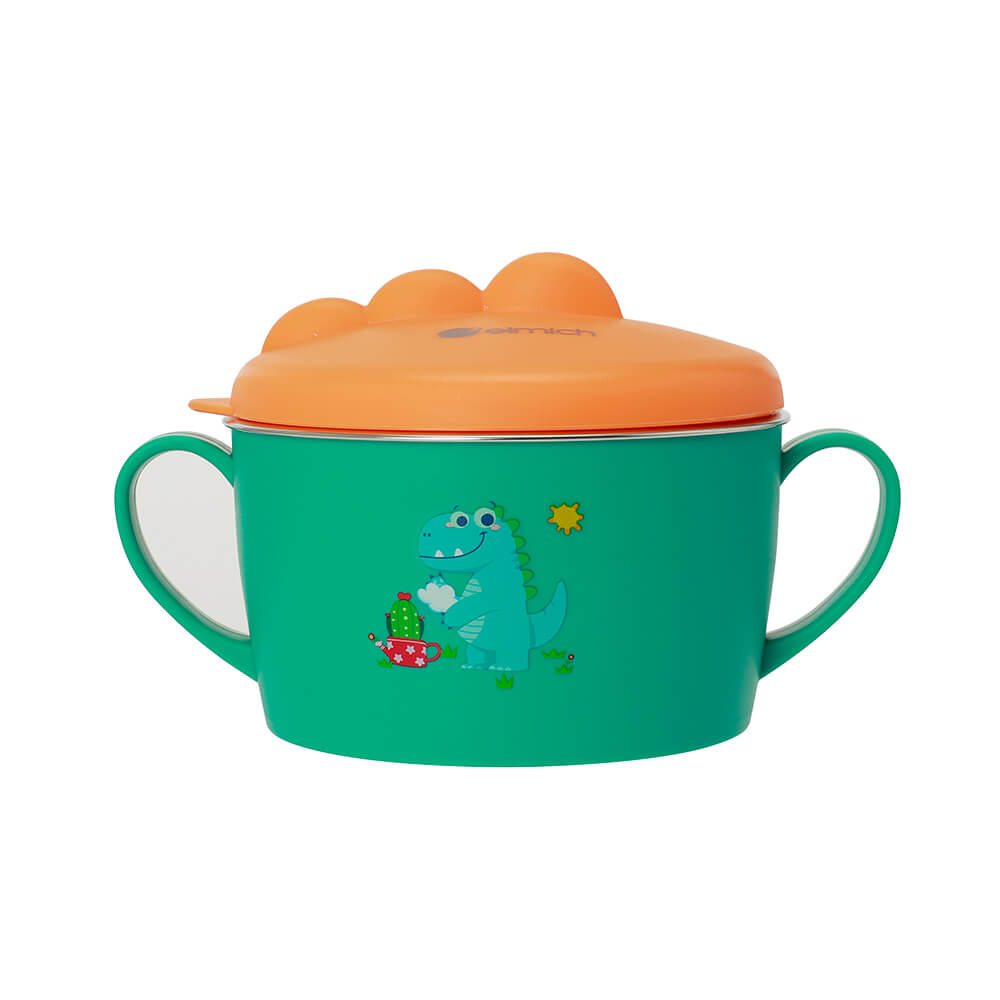 Bát ăn cho trẻ em hình khủng long, inox 316, Elmich 0008KL