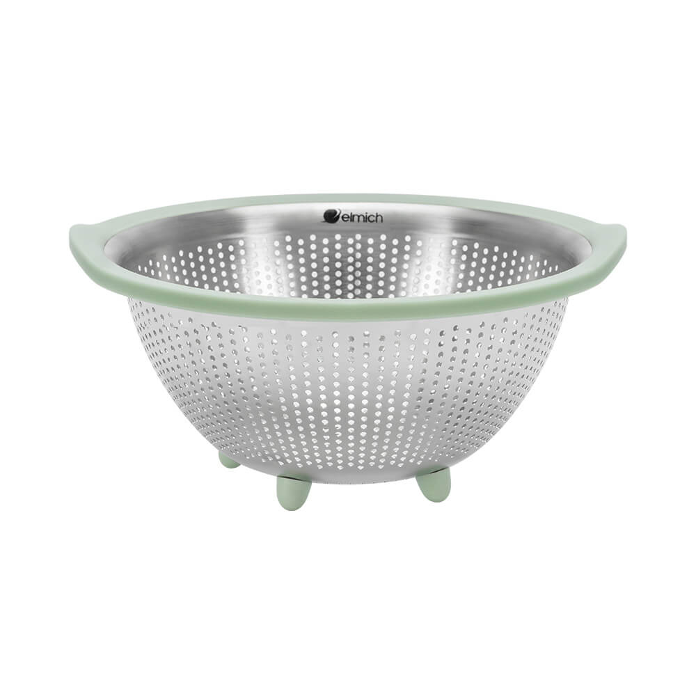 Rổ inox cao cấp có chân đỡ ráo nước Elmich 23cm & 29cm