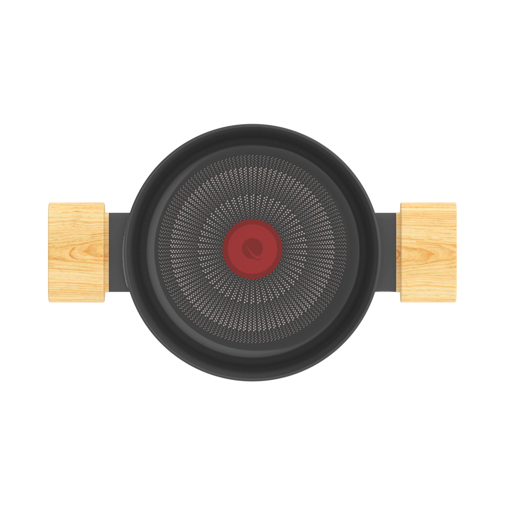 Nồi chống dính vân gỗ Elmich Nature EL-5206BK size 18, 20, 24 cm