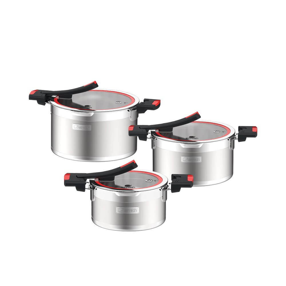 Bộ nồi Inox liền khối Elmich Milano EL-8090 size 16, 20, 22cm