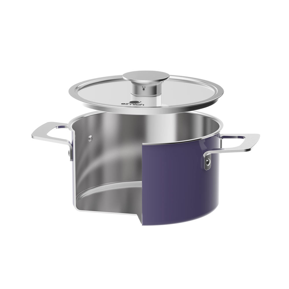 Bộ nồi Inox liền khối Elmich Hera EL-8197 size 18,nồi hấp 22,chảo 26cm