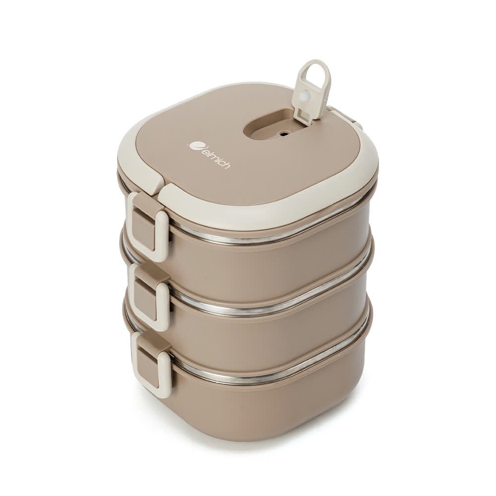Hộp cơm 3 tầng inox 304 Elmich EL8388 dung tích 2.1L