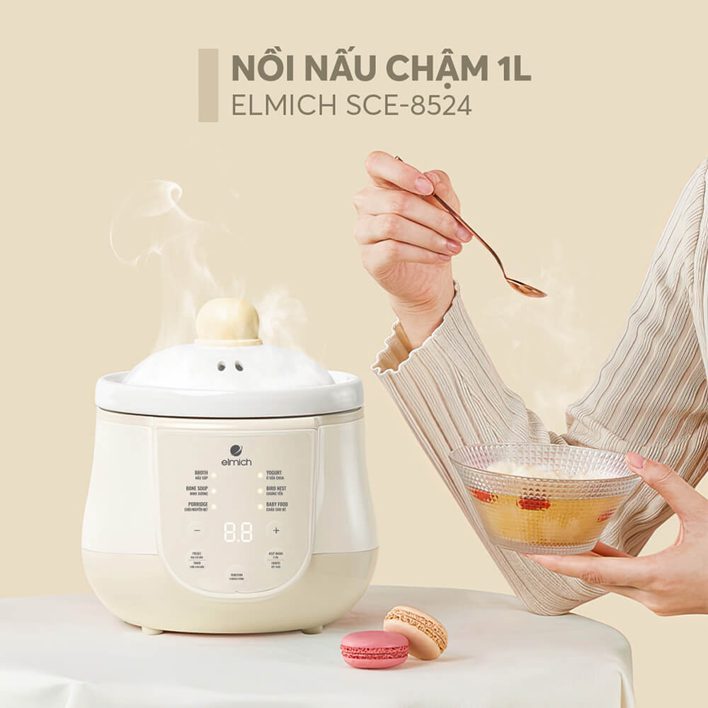 Nồi nấu chậm Elmich 1L SCE-8524OL