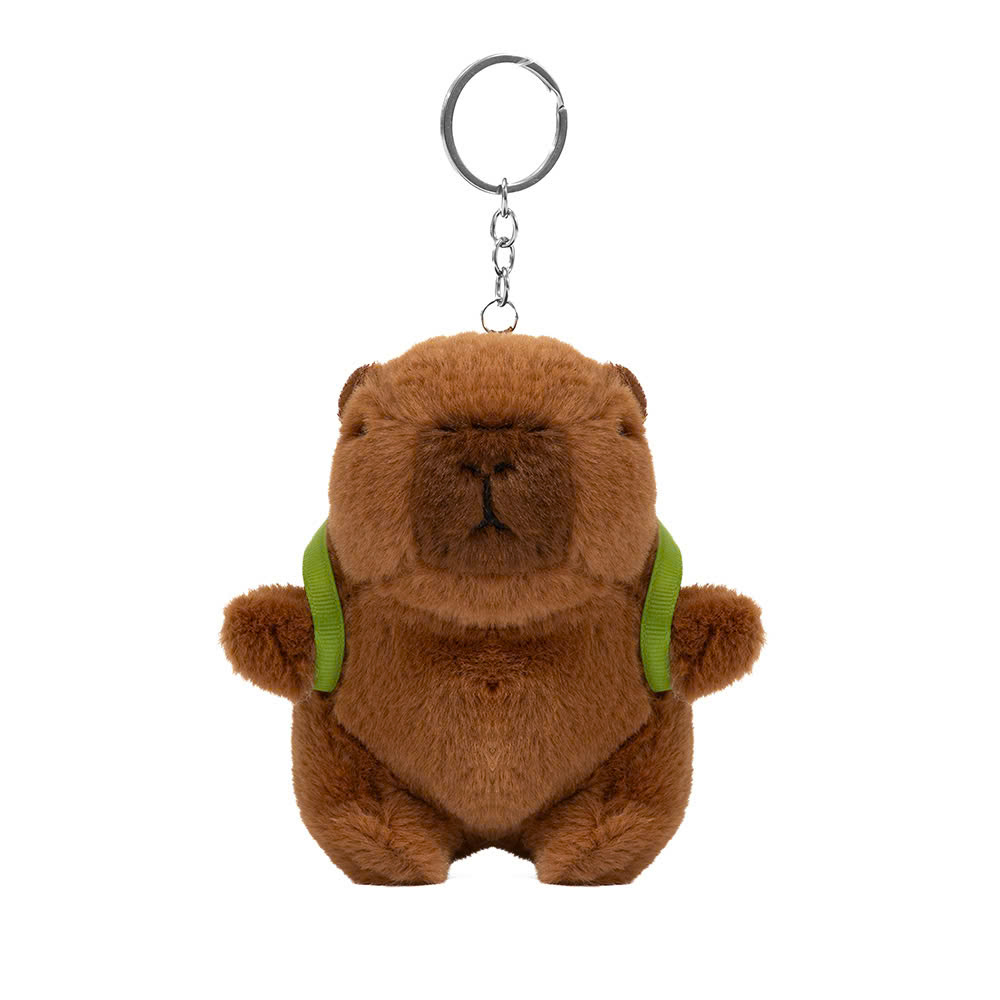 Móc khóa hình Capybara đeo balo bơ Elmich
