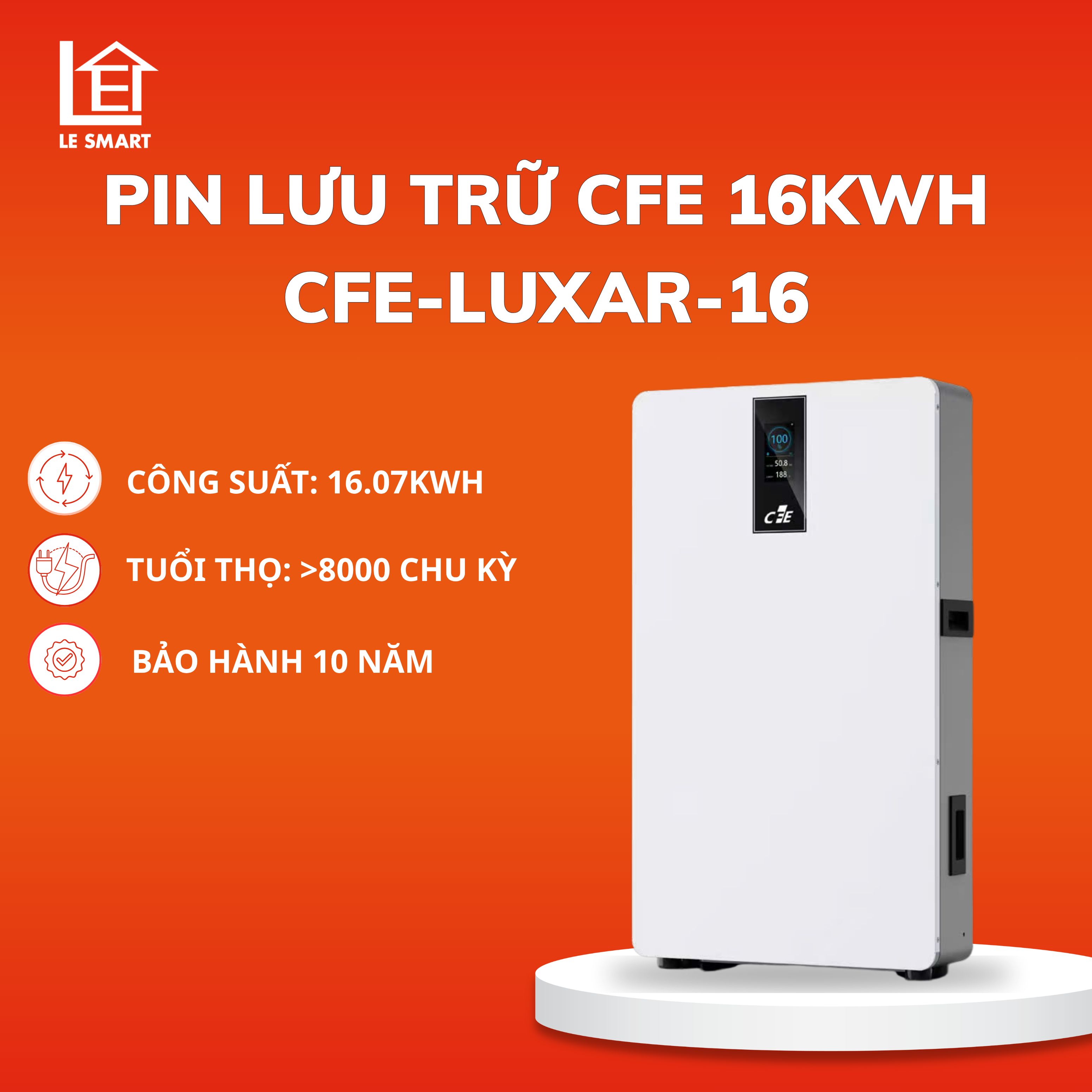 Pin lưu trữ CFE-LUXAR-16